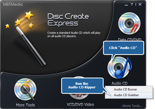 Choose Audio CD Grabber