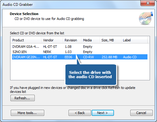 Select One of Usable Ripping Drives