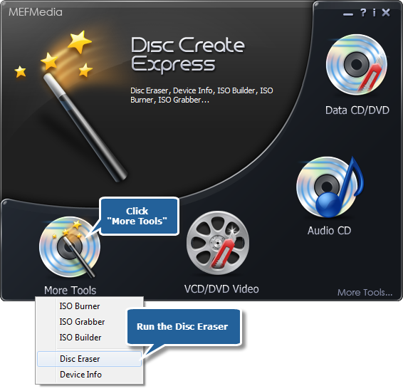 Choose Disc Eraser