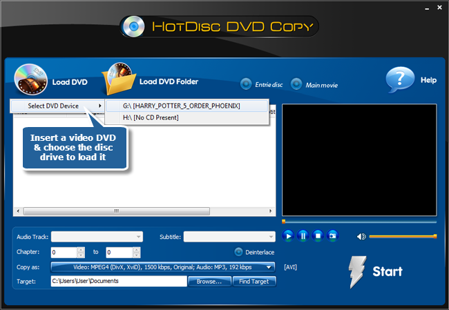 Load DVD Videos