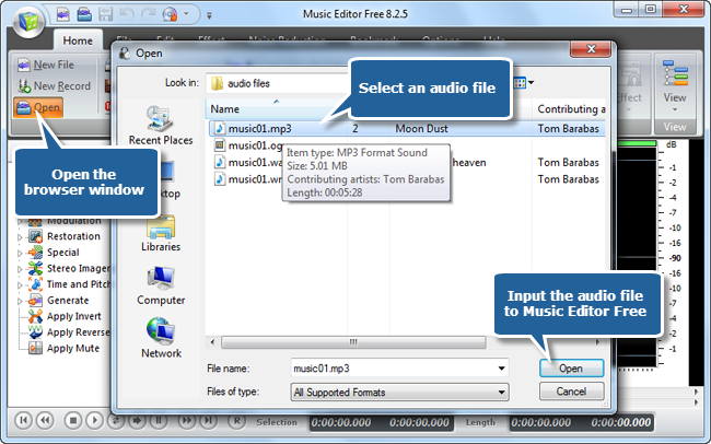 Input an Audio File