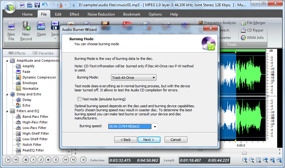 Use the Audio Burner Wizard to create your remix CD