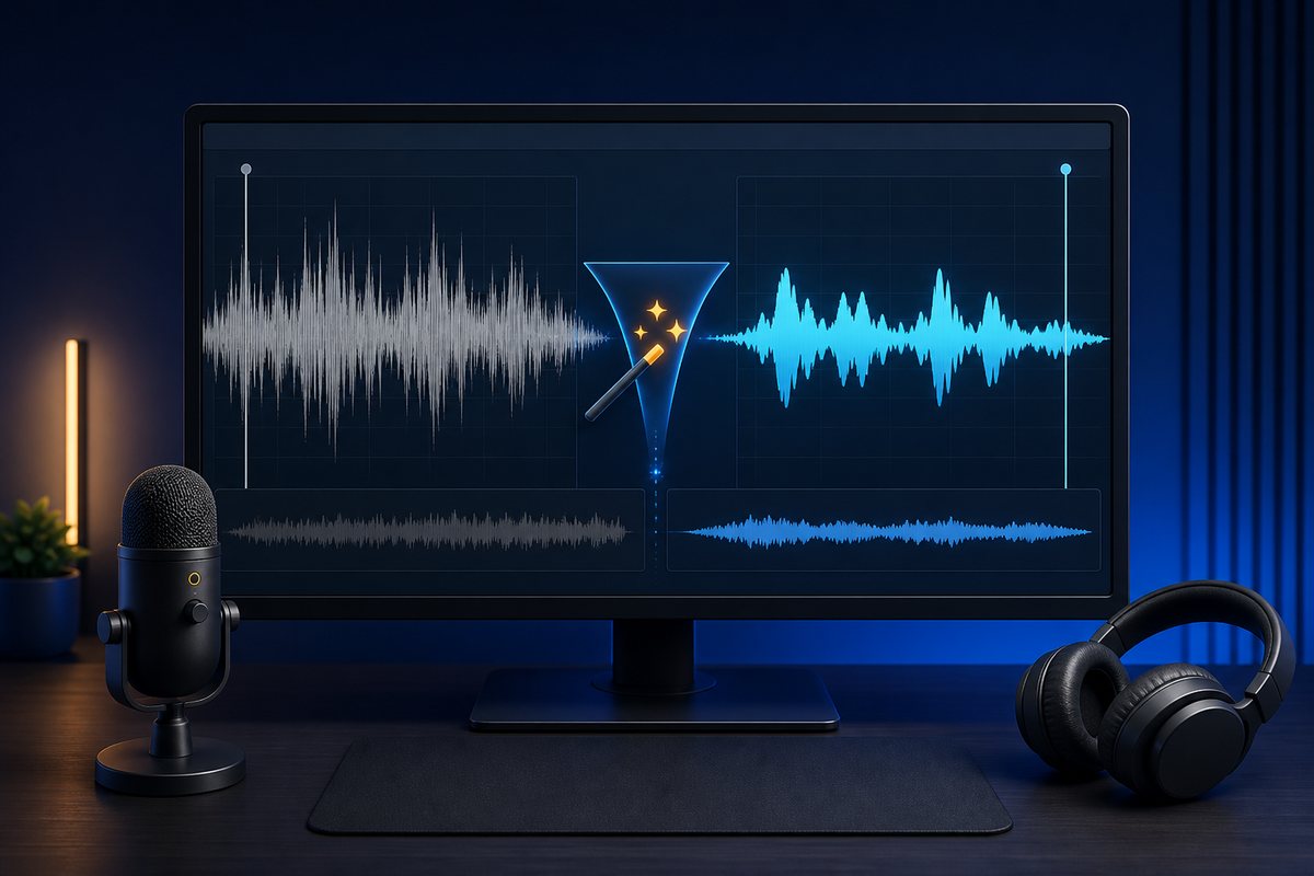 Removing background noise from an audio recording on Windows 11